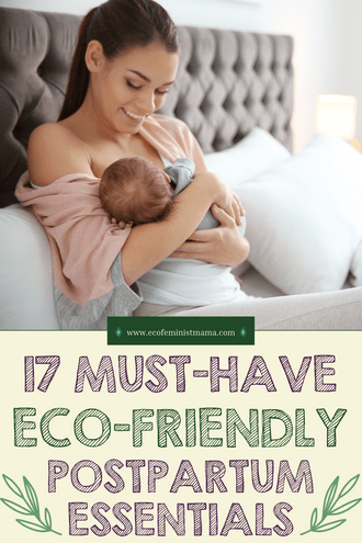 postpartum essentials eco friendly pinterest pin